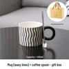 High-End Ceramic Coffee Mug with Lid and Spoon