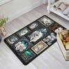 White Canine Portraits Pattern Rug Floor Mat for Living Room or Bedroom Soft and Comfortable Carpet a Gift for Birthday and Holiday.