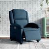 Vidaxl Electric Recliner, Blue, Upholstered In Velvet