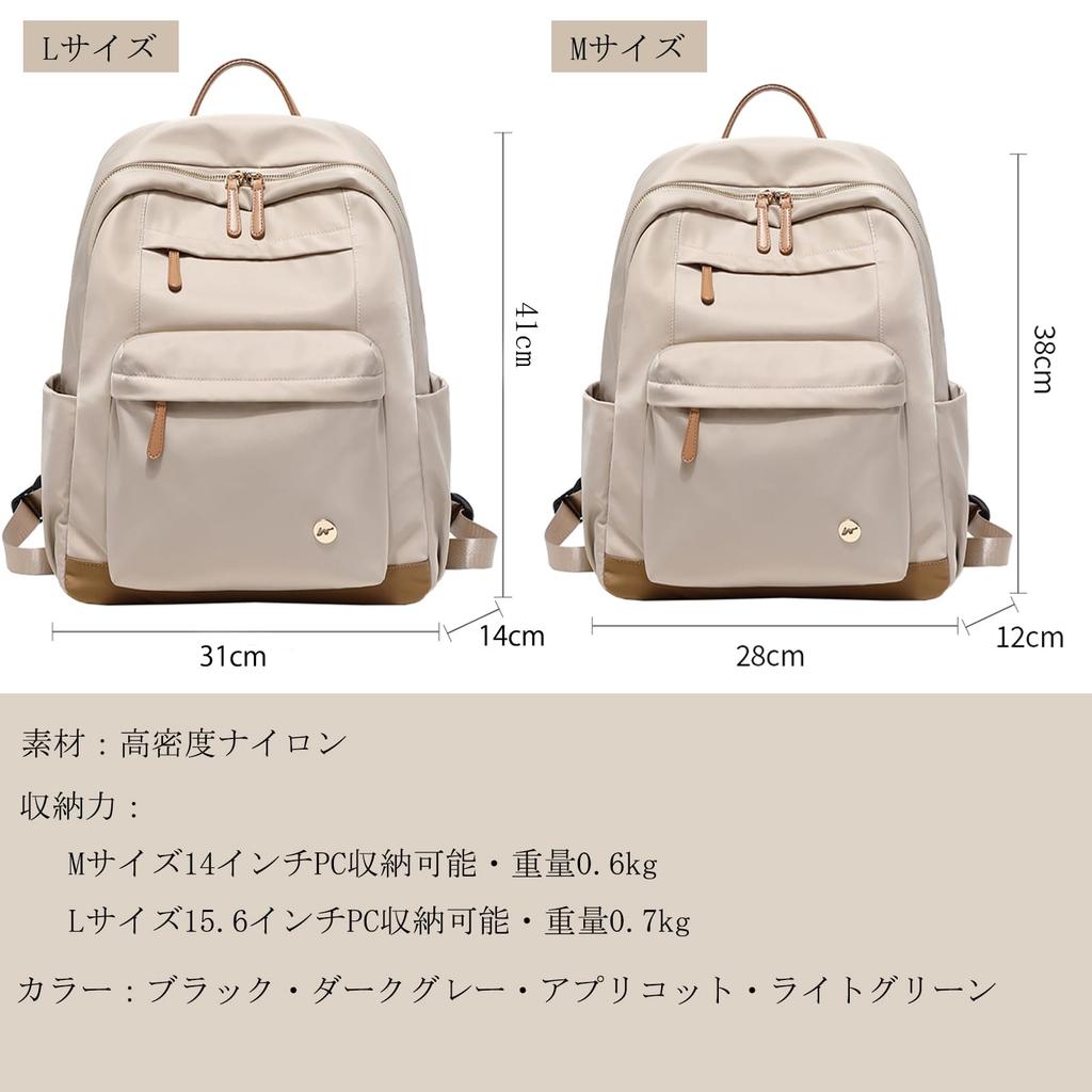 SUNLUTO Women's Backpack, Cute for Business and School, Fits 1415.6-inch Laptops, Lightweight, Large Capacity, Separate A4 Laptop Pocket, Shock