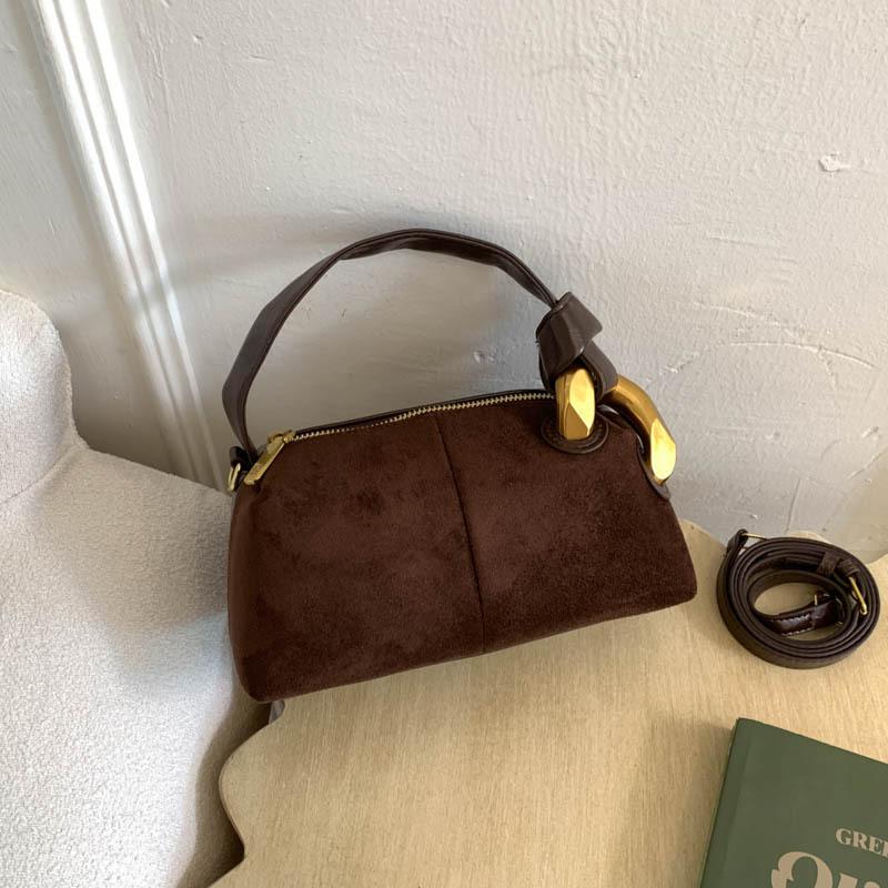 2025 new autumn and winter Boston pillow bag niche design versatile portable casual retro shoulder oblique span bag