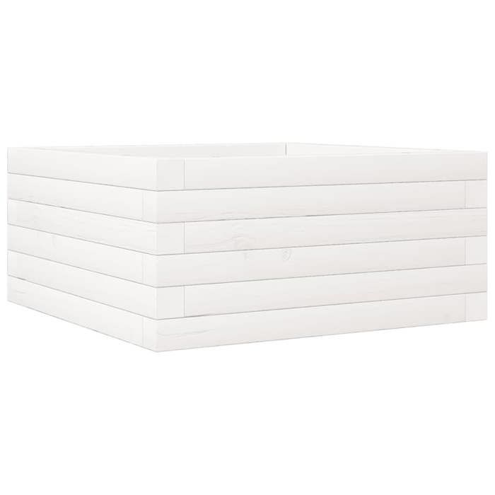 VidaXL Planter White 50x50x23 Cm Solid Pine Wood, Outdoor Planter, Flower Box, Plant Box, Planter of 847184
