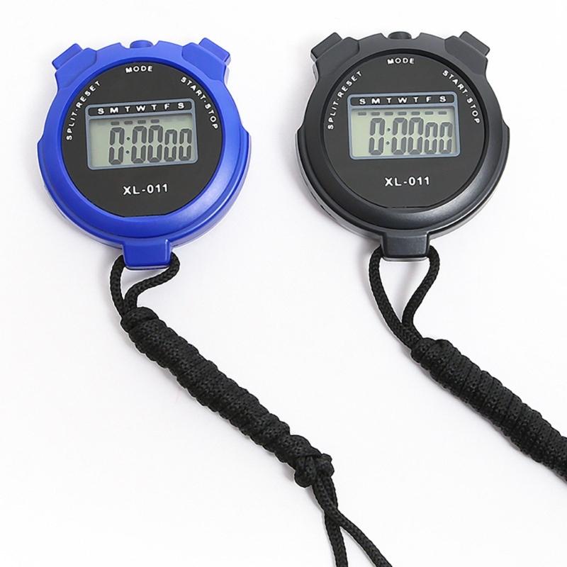 Chronograph Stop Watch Electronic Stopwatch Portable Outdoor Running Training Timer Handheld Digital Coaches Timer