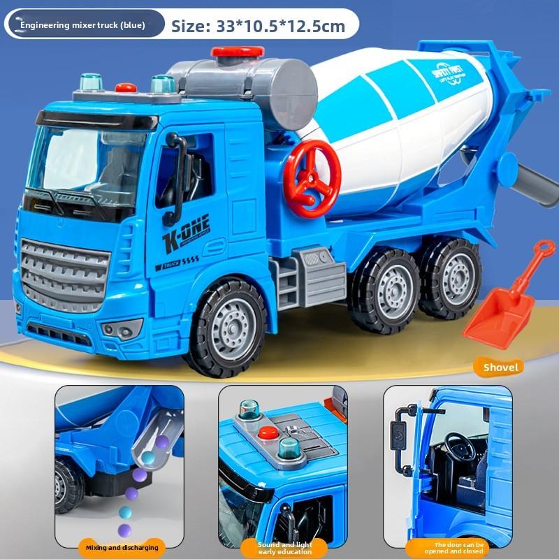 Plastic Construction Vehicle Toy With Inertia Drive For Kids Age 3 And Up