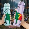 1PC Number Seven Goat Soccer Figure 750ml Color Plastic Water Bottle Leakproof Flip Straw Lid For Sports Office Home Use