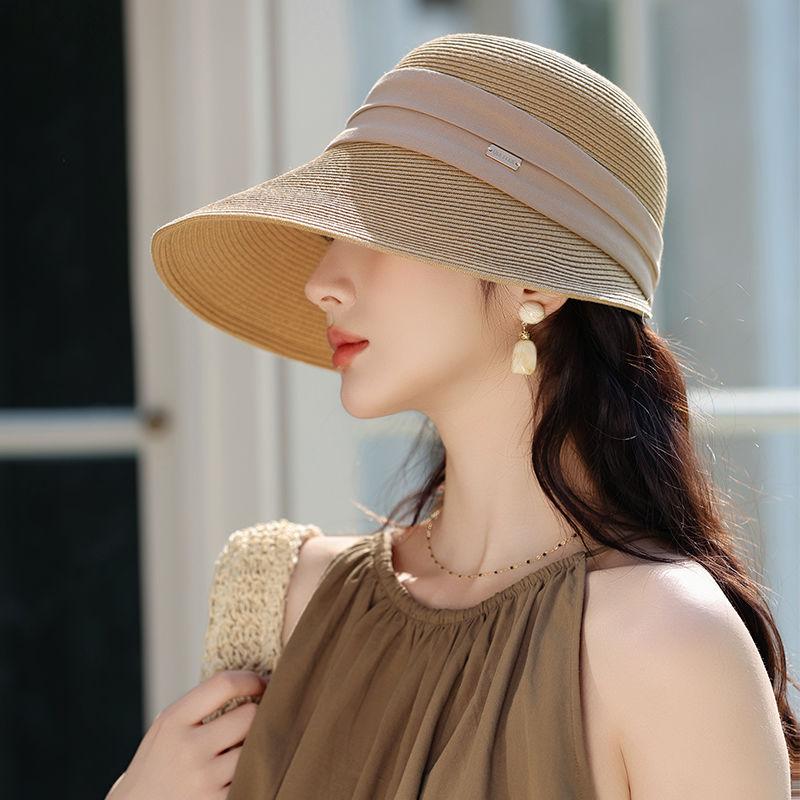 

Новая соломенная шляпа женская летняя тканая полая дышащая солнцезащитная кепка солнцезащитная складная кепка one size хаки