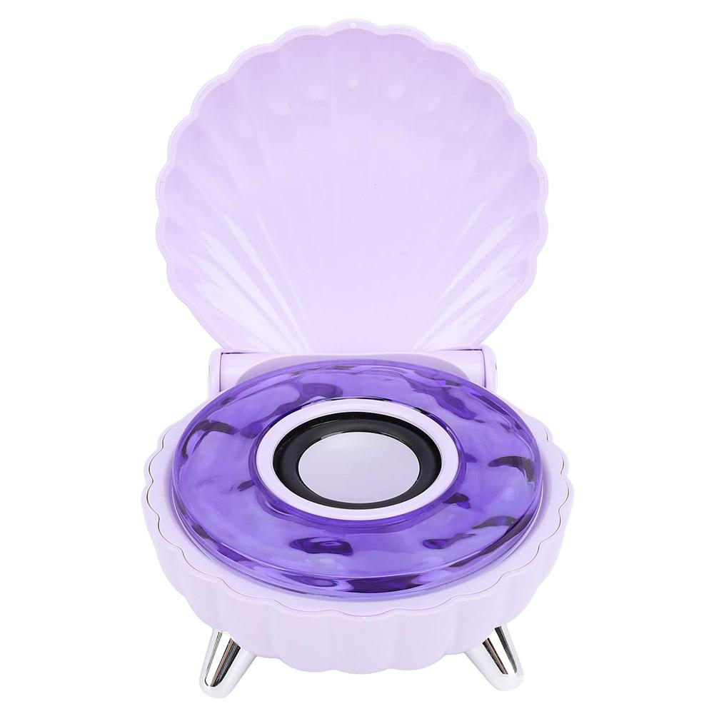 

Seashell-Shaped Bluetooth-compatible Speaker Audio Subwoofer with RGB Ambient Lighting Purple