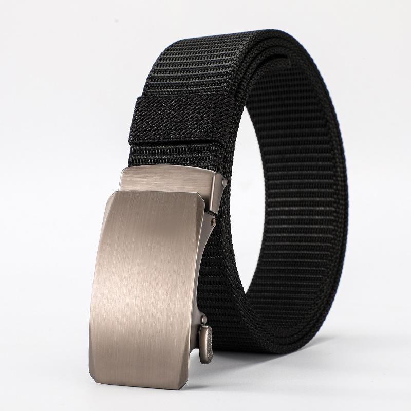 Men'S Alloy Automatic Buckle Belt Outdoor Tactical Belt Casual Pants Belt