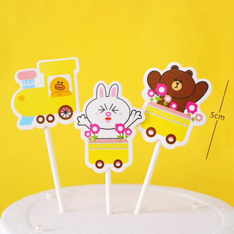 10-Pack 3D Hot Air Balloon & Rainbow Cake Toppers