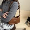 Versatile Solid Color Bow PU Shoulder Underarm Bags for Women Casual Ladies Adjustable Crossbody Bag Portable Female Handbags