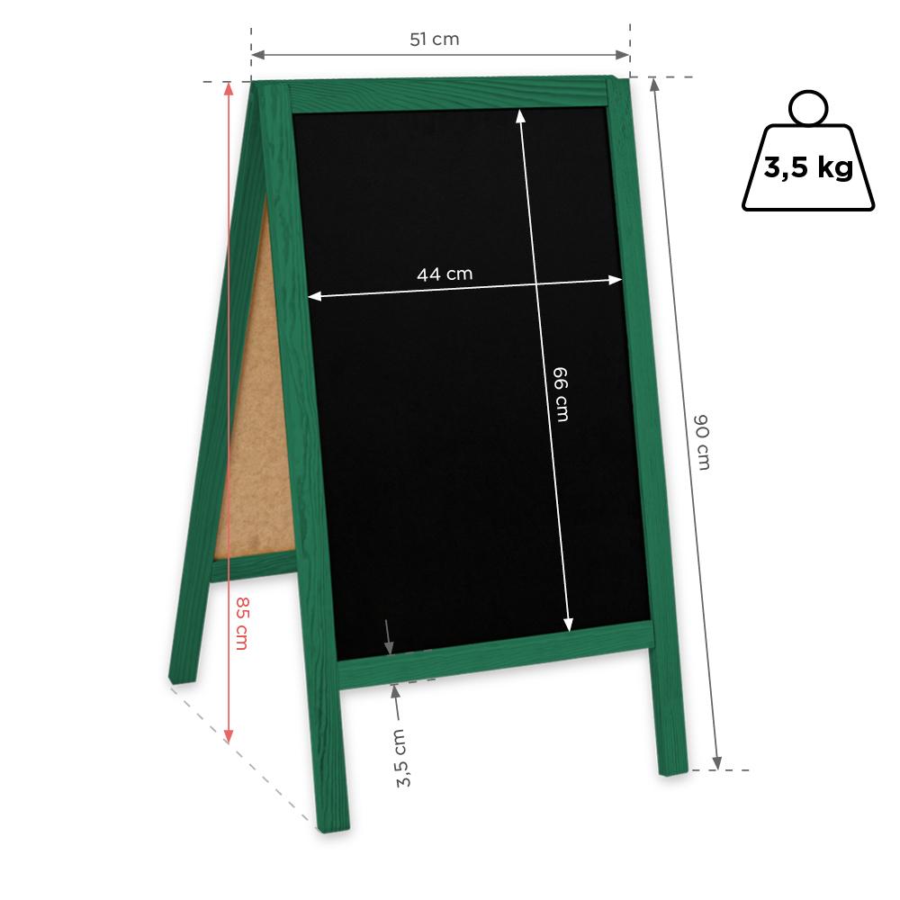 Classic S wooden sign (51x90 cm) - green