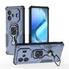 KEYSION Shockproof Armor Case for IQOO Z9 Turbo Soft Silicone+PC Upright Metal Ring Stand Phone Cover for IQOO Z9 Turbo+ Z9 5G