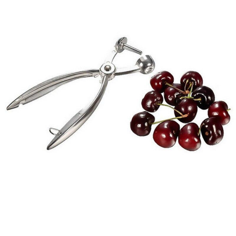 1ks Vysoce kvalitní slitina hliníku Stroj na odpeckování třešní Odstraňovač jader Červené datle Olivy Odpeckovač Kuchyňské ovocné nástroje