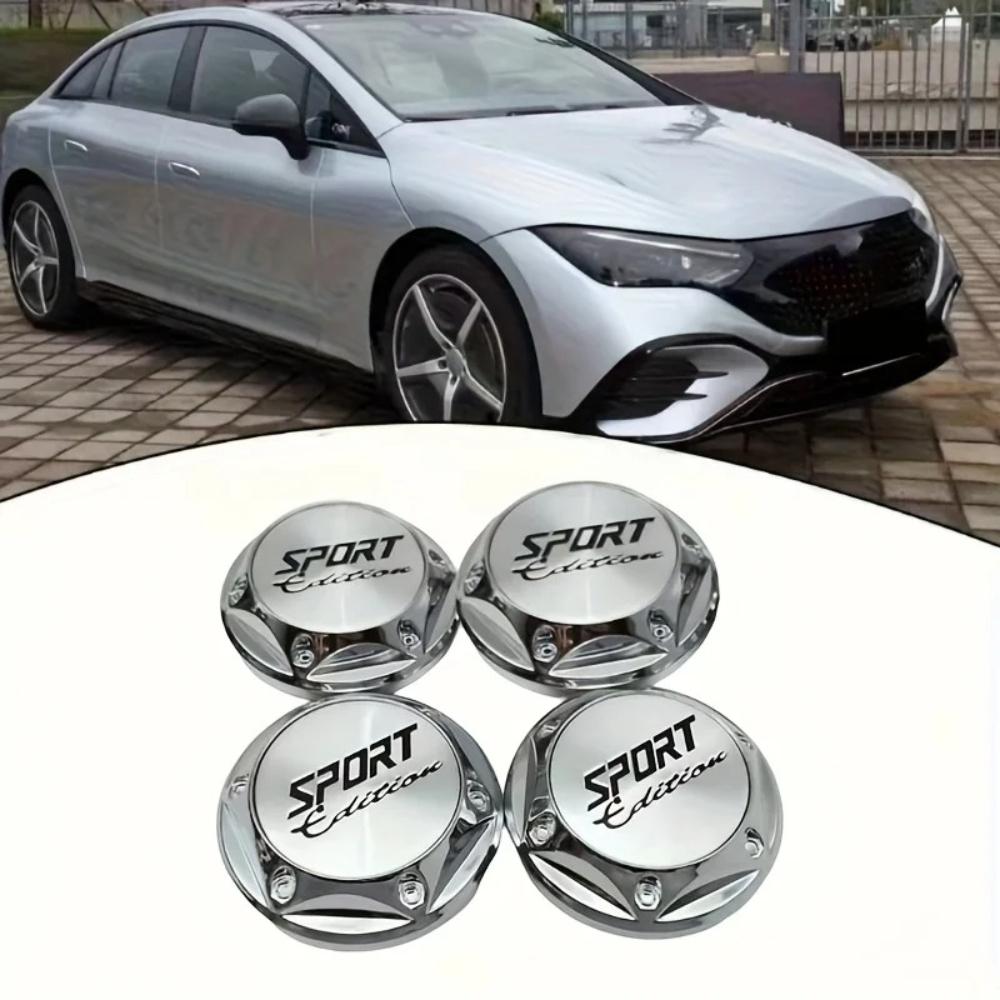 4pcs Wheel Hub Center Caps 65mm Diameter Durable Car Tire Center Badge Covers for All Vehicle Models Vehicle Modification