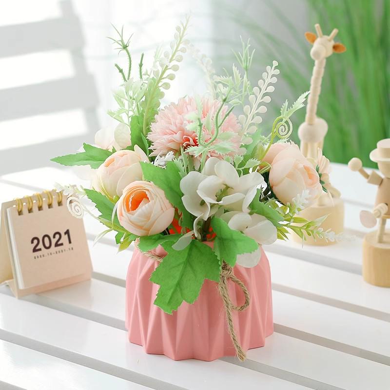 Indoor Artificial Flower Bouquet Decor for Office or Living Room