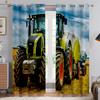 Cool Tractor 3d Printed Curtains Living Room Balcony Bedroom Kitchen Decorative Curtains Home Decoration Rod Pocket Curtains