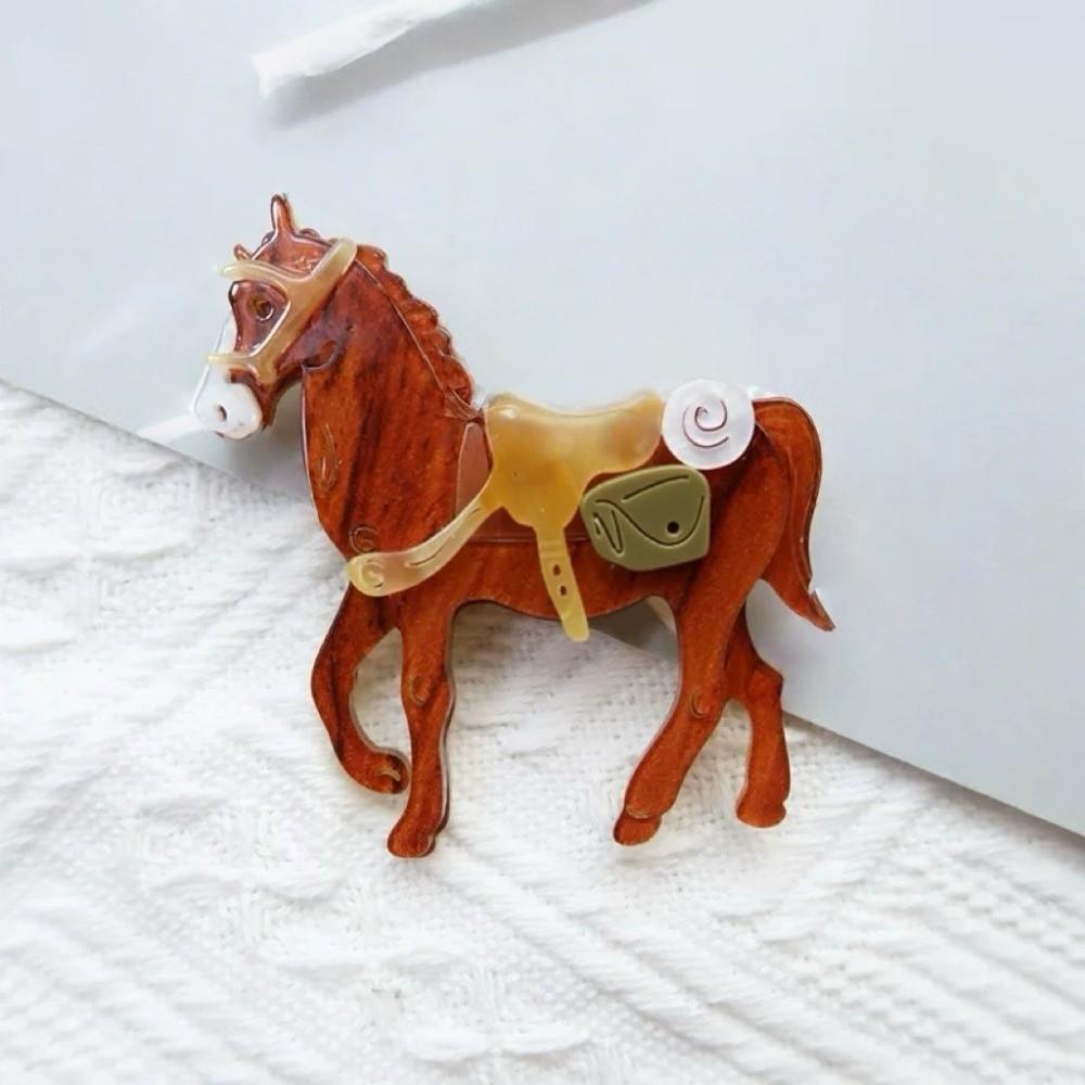 Kreative Tierkreiszeichen Pferd Anstecknadeln Persönlichkeit Pony Abzeichen Anstecknadel Tier Pferd Broschen Neujahrsgeschenke