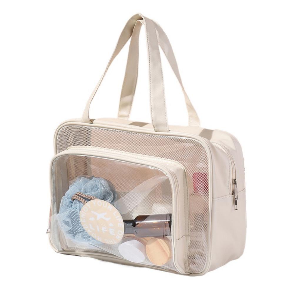 Large Capacity Toiletry Storage Pouch Transparent Clear Toiletry Case Portable Cosmetic Bag  Women