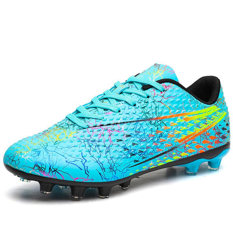 

A566 Football Shoes With Low Top Leather Surface Long Nail Rubber Sole Children s Teenagers Students Adult Men s Women s Training Sports 46