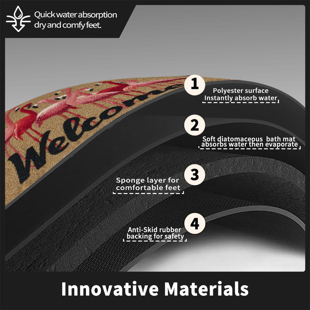 Welcome Door Mat Entrance Doormat Outdoor Floor Foot Mats Front Doormat Room Rugs Hallway Bath Rug Washable