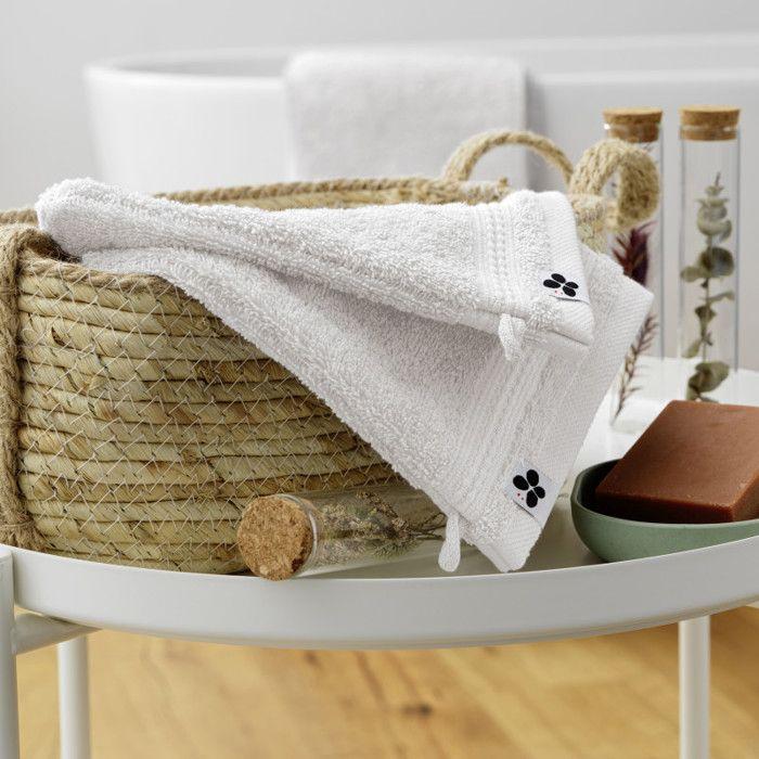 Lot de 2 gants de toilette "Garance" 15 x 21 cm / 100% Coton Bio / 600 gr/m² l'Effet Papillon - Garance Chantilly - Lot de 2 Gants d