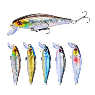 5 Pezzi Esca da Pesca Stampa 3D Esca Dura Crank Baits Wobbler Affondante Ancorette Esca da Pesca