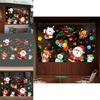Christmas Static Electricity Stickers With Santa Claus Reindeer Snowman Design For Doors And Windows