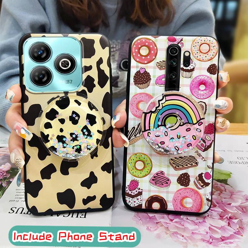 Ochrona Obiektywu Telefonu Brokatowe Etui na Telefon Dla ZTE Blade A75 4G/Z2359 Odporne na Zabrudzenia Silikonowe o Fakturze Skóry Prostota Trwałe