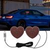 Car Window Light Up Sign Love Heart Shape Automotive Decoration Car Back Window Warning Light For SUV RV Sedan Truck Minivan Van