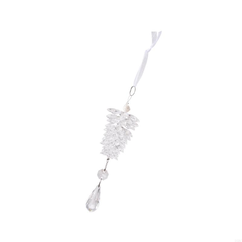 Acrylic Pinecone Ornament Transparent Hanging Decoration For Christmas Tree Window Wall
