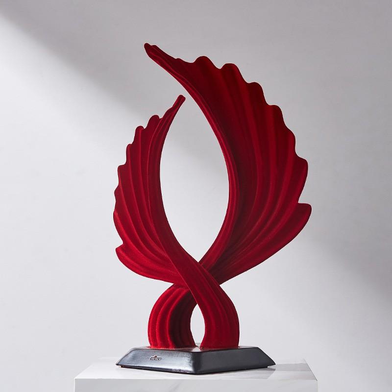 Resin Angel Wing Decorative Figurine Office Desk Living Room Entryway Modern Luxe Home Decor Gift