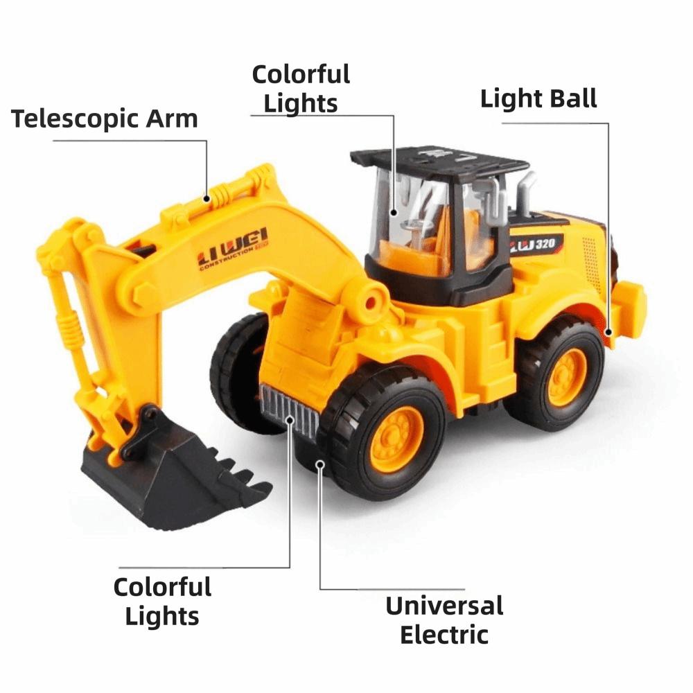 Colorful Music Electric Bulldozer Toy Lighting Effects Bulldozer Toy Kids Birthday Gifts
