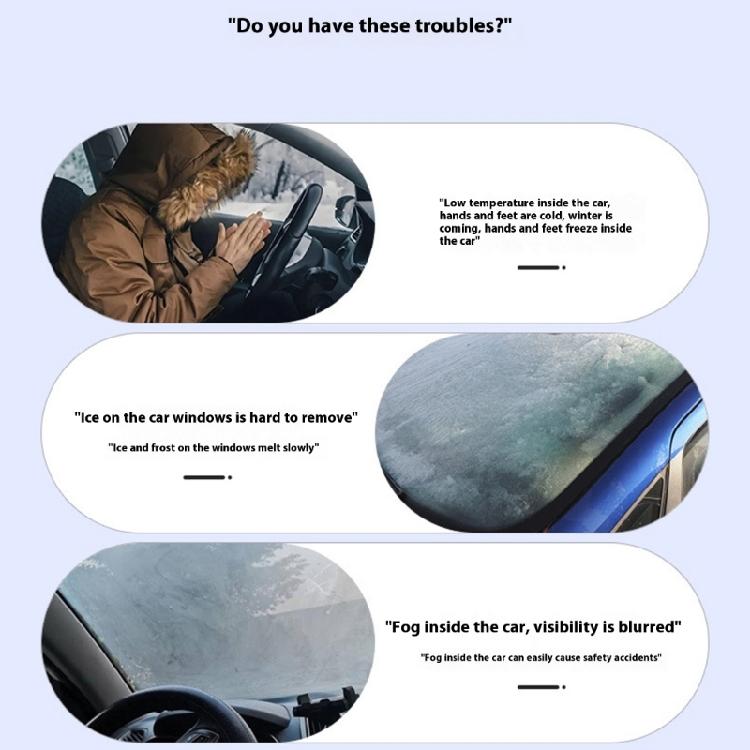 12V 24V Windshield Defogger Heater, Vehicle Warm Air Blower Energy Saving for Clear Visibility, Safe Driving Experience