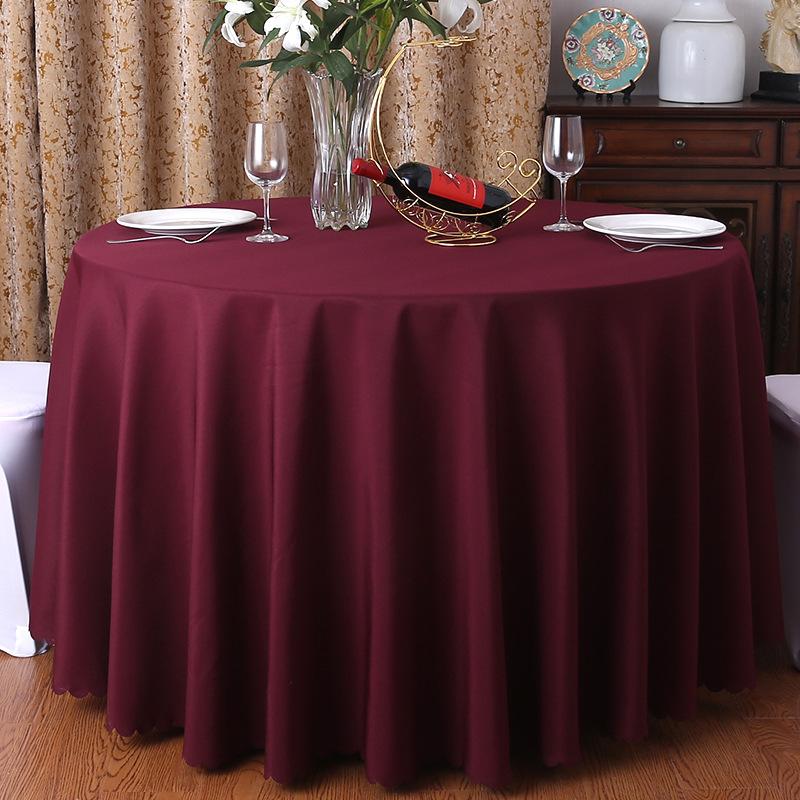 White Polyester Round Tablecloth For Home Banquet Wedding Events Solid Color Circular Table Cover Elegant Table Linen For Dining Room Celebration