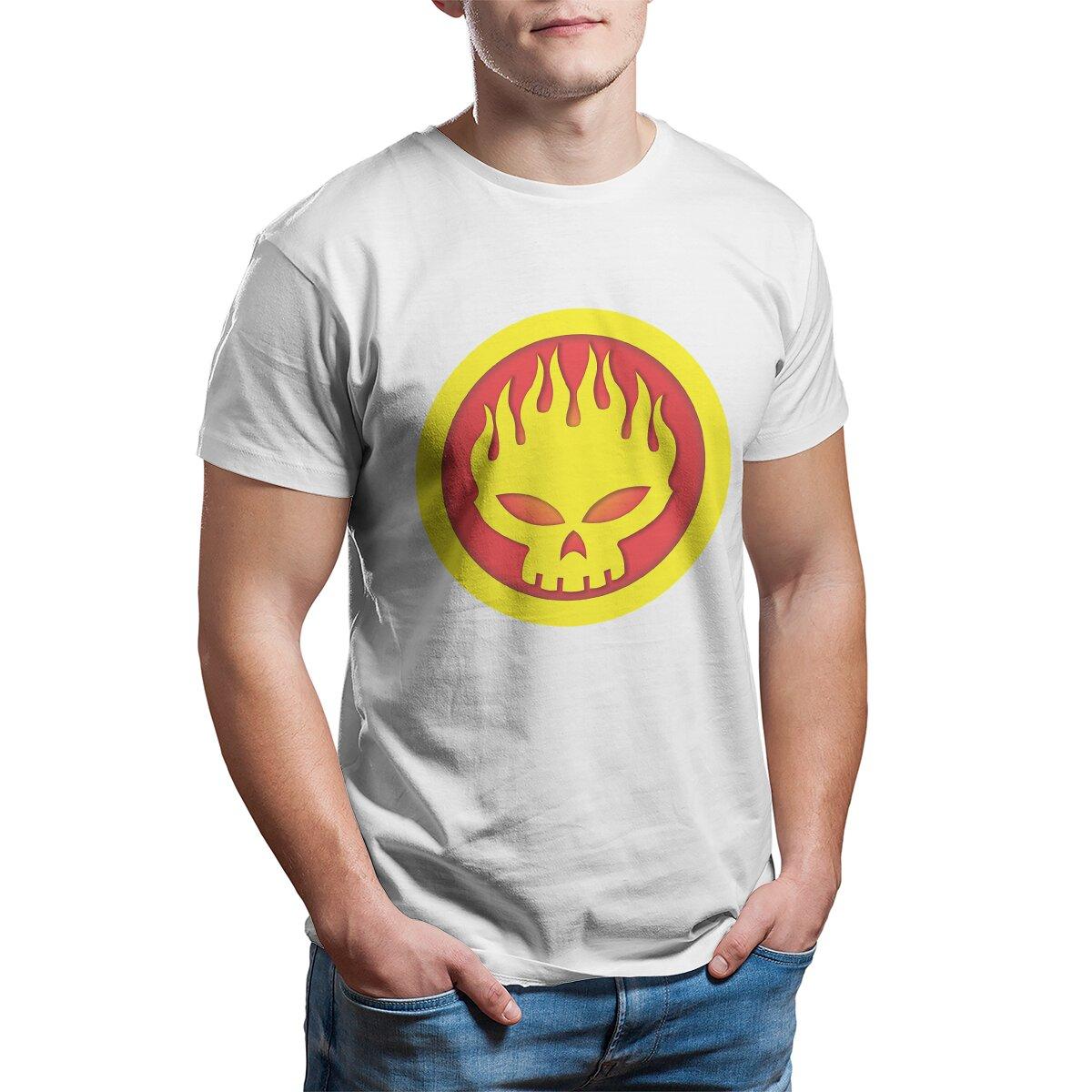 The Offspring Creative TShirt for Men The Offspring Logo Round Neck Pure Cotton T Shirt Hip Hop Gift Clothes Tops S