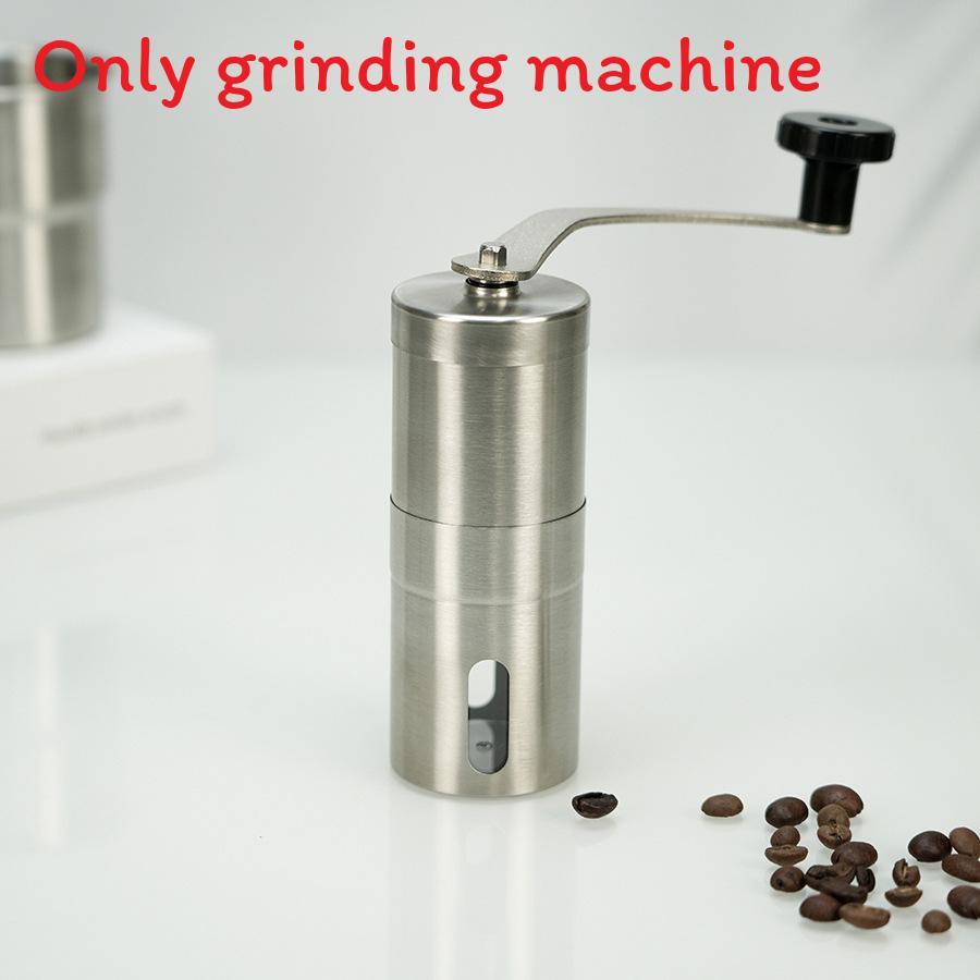 Highquality Stainless Steel Manual Coffee Grinder With Removable Hand Crank For Home Brewing Enthusiasts
