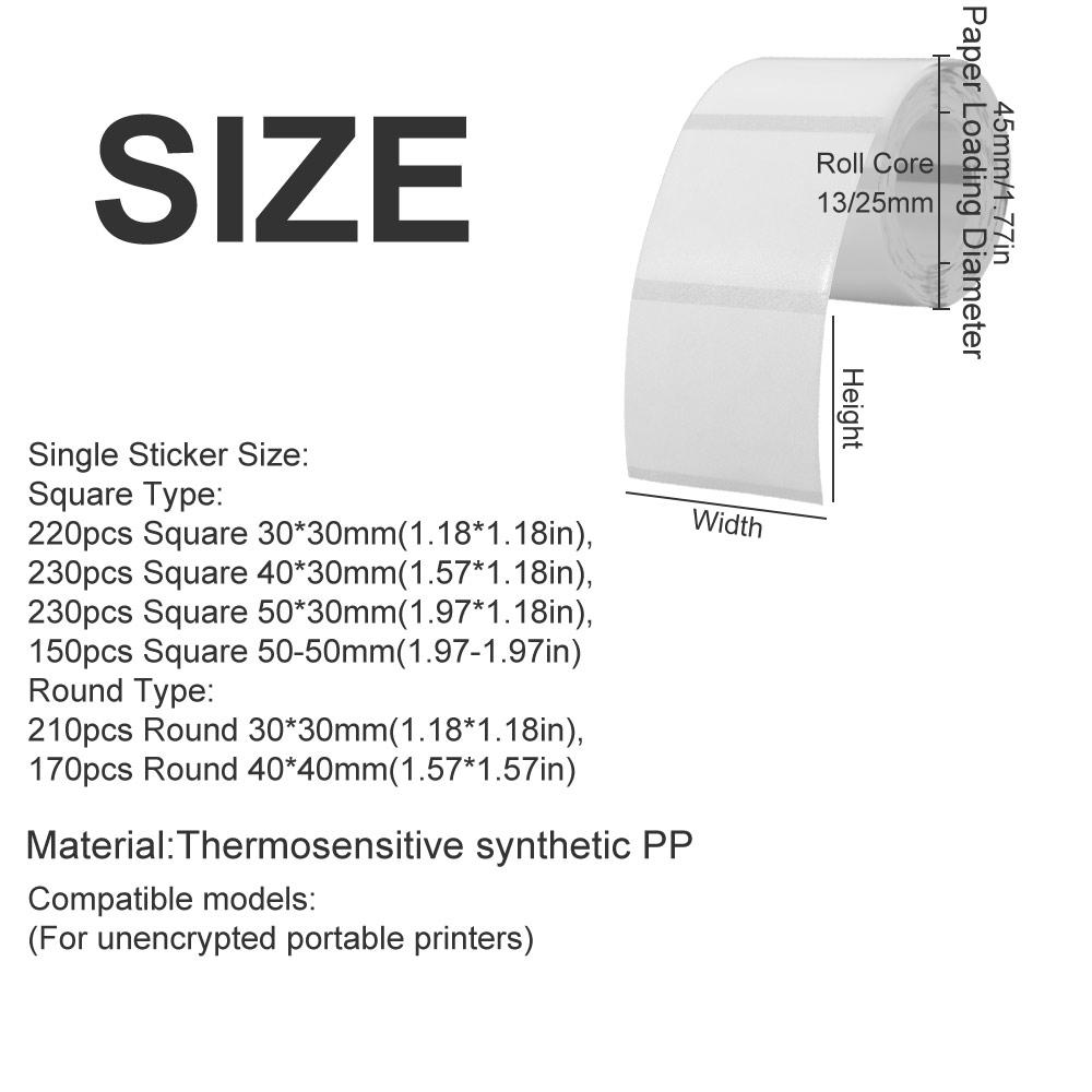 230Pcs Transparent Blank Label Sticker DIY Name Tag Sticker Self-Adhesive Label  School Supplies