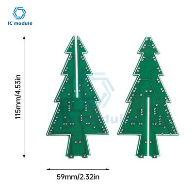 Christmas Tree DIY Soldering Kit - 36 LED Flashing PCB with USB Cable Fun Electronics Project Gift for Beginners