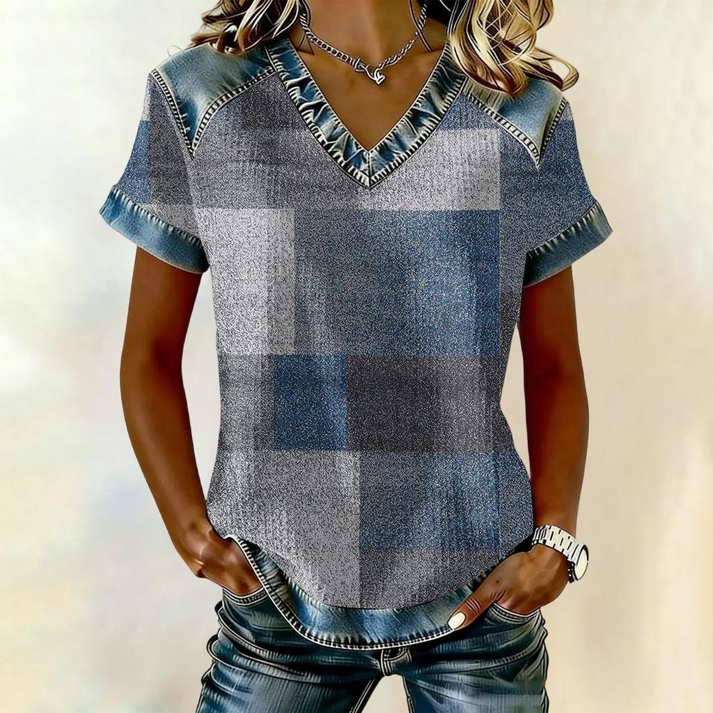 Women's Fashion Casual Retro Print Top