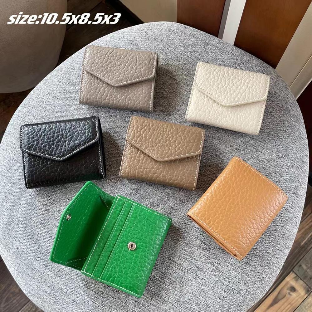 Carteira de Moedas Unissex Texturizada de Couro Genuíno Estilo de Marca Primeira Camada de Couro de Vaca Porta-Cartões Alta Qualidade Couro de Bezerro Mini Carteira