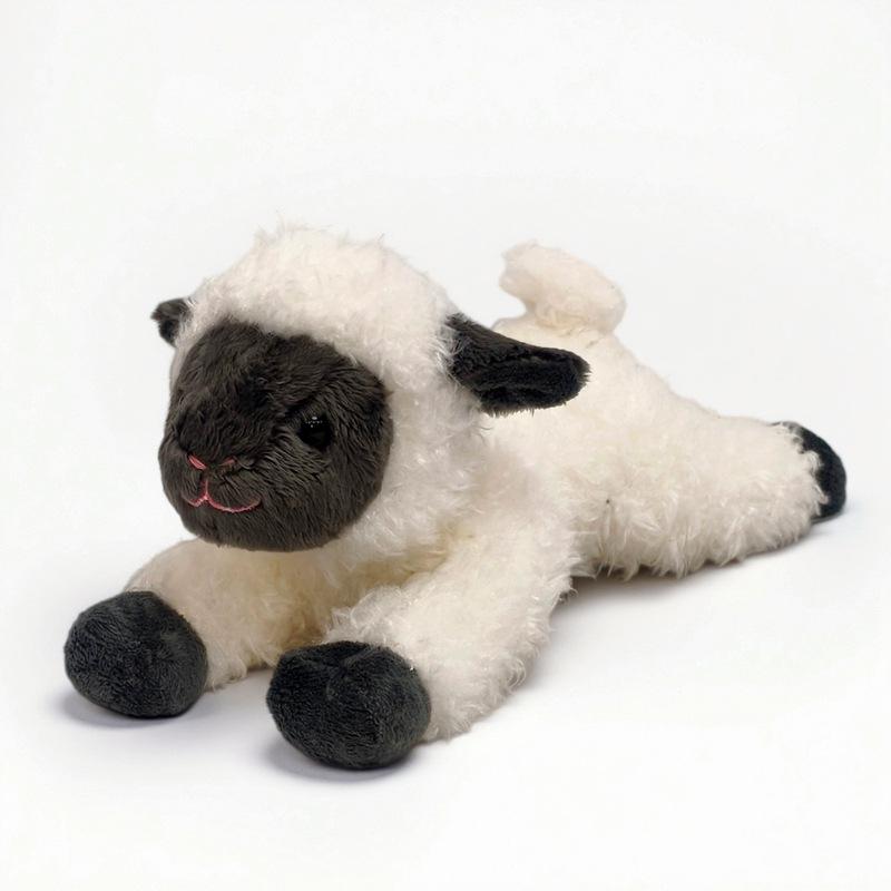 Adorable White Sheep Plush Toy - Standing & Lying Poses - Perfect for Children's Gifts & Desktop Decor