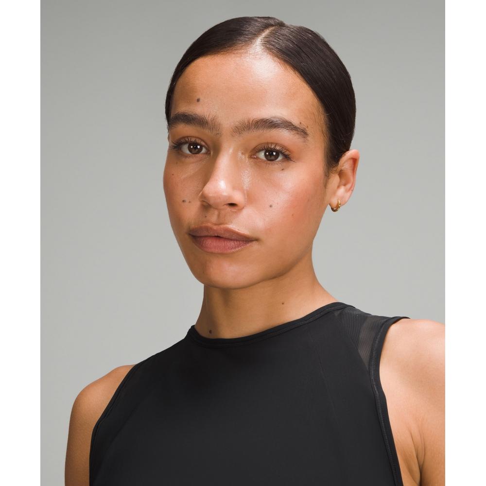 Lululemon Sculpt Cropped Tank Top  Pleated Black