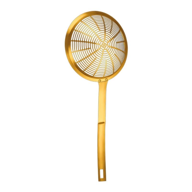 Stainless Steel Skimmer Spoon with Heat Resistant Handle Strainer Ladle Large Colander for Straining and Blanching