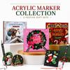 Christmas Gift Box Acrylic Paint Marker Set with Light Board for Kids DIY Drawing Art Craft