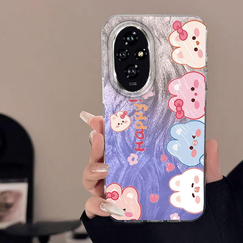 Case For Honor 400 Lite X9c X9a X8a 200 Pro 200 Lite 5G Phone Cover Cartoon Cat Panda Pattern Popular Fashion Protective Bumper