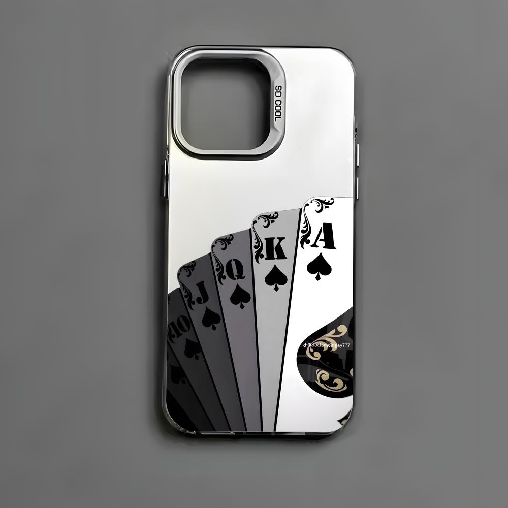 

Cool Design Playing Cards Phone Case For iPhone 17 16 15 14 13 12 11 Pro Max Air Colorful Matte Laser Aurora Shockproof Phone iPhone Air