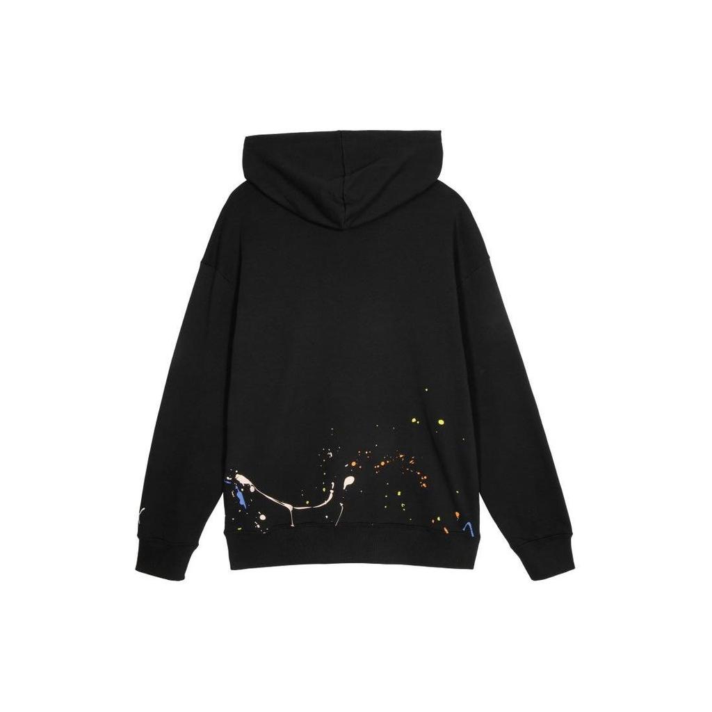 Puma Classics Ftp Hoodie With Creative Print Unisex Hoodies Black 625830-01