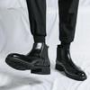 Men's Plus Size Brogue Pointed Toe Leather Ankle Boots - Formal & Casual High Top Shoes