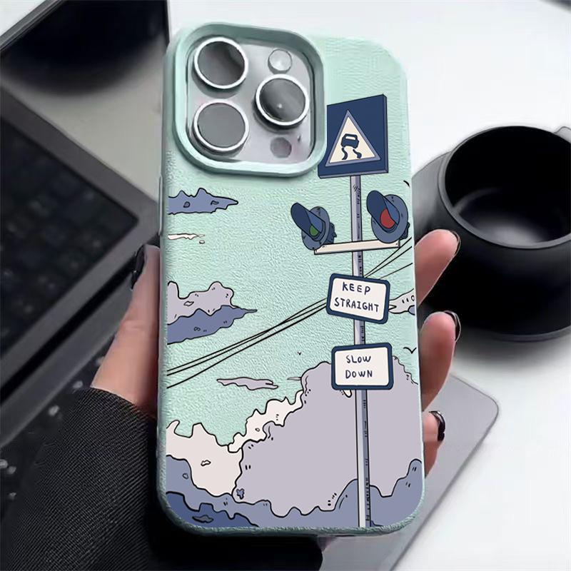 Traffic Light Case For iPhone 16 Pro Max 15 14 13 12 11 Shockproof Slim Soft Silicone Case Cover