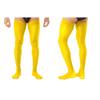 Men Glossy See-through Stockings Thin Shiny Solid Color Stretchy Sheer Thigh High Socks